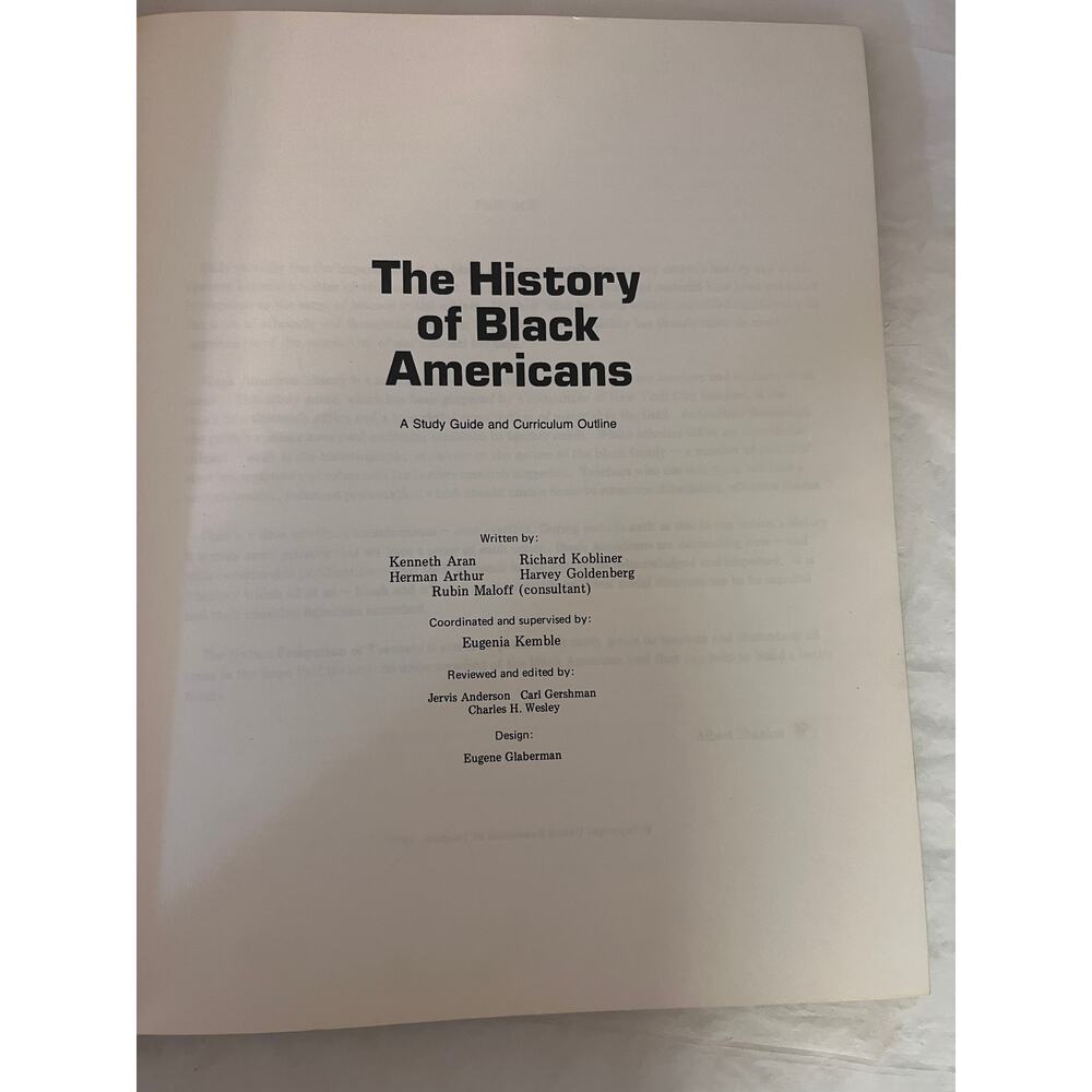 1972 History of Black Americans UFT Study Guide Black History Hardcover Book - Picture 7 of 16
